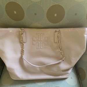 Tory Burch patent pink bag
